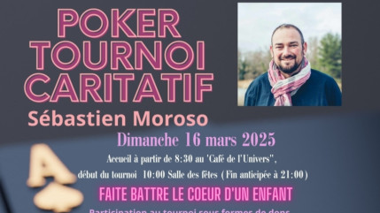 Près de chez vous...Aux Mées, pour un tournoi de poker caritatif ce dimanche 16 février 2025