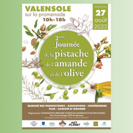 2ème Journée de l'Olive, de l'Amande et de la Pistache à Valensole le 24 septembre 2023 2ème Journée de l'Olive, de l'Amande et de la Pistache à Valensole le 24 septembre 2023