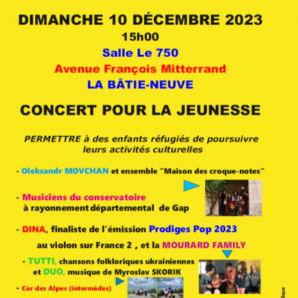 Alpes 1 et Vous : Concert pour la jeunesse Ukrainienne Alpes 1 et Vous : Concert pour la jeunesse Ukrainienne