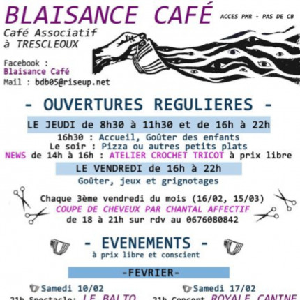 Alpes 1 & Vous : Blaisance Café - Café assciatif à Tréscleoux