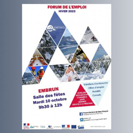 Forum de l'emploi hiver 2023 à Embrun.