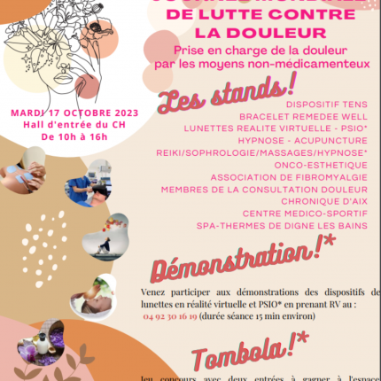 Journée mondiale de lutte contre la douleur - CH de Digne-Les-Bains