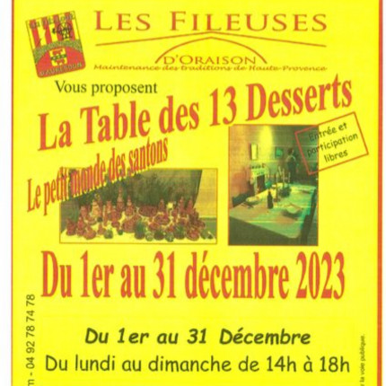 Près de Chez Vous : à Oraison pour l'exposition "les 13 desserts" Près de Chez Vous : à Oraison pour l'exposition "les 13 desserts"