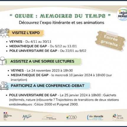 Près de Chez Vous : Gap. Exposition « Céüse Mémoires du Temps ». Près de Chez Vous : Gap. Exposition « Céüse Mémoires du Temps ».